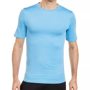 UPF50 Club Room Mens Short Sleeve Rash Guard T-Shirt Size Medium Blue, Quick Dry
